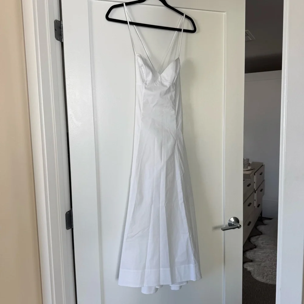 KHY NWT POPLIN LOW BACK MIDI DRESS - Picture 9 of 16
